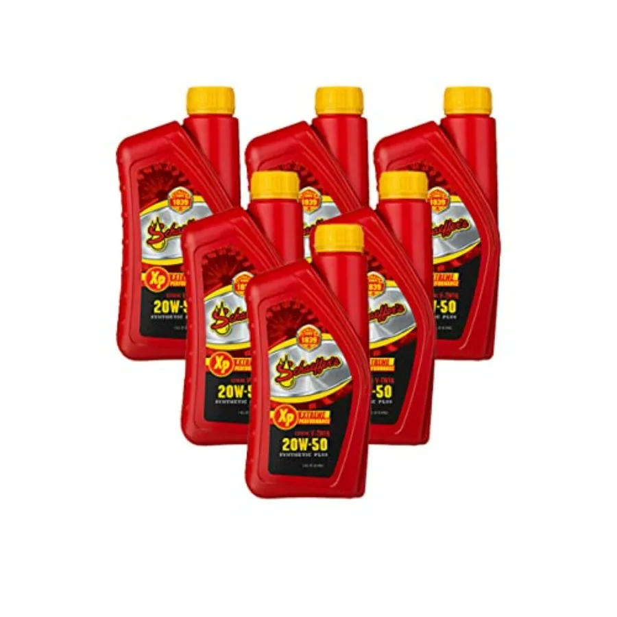

Высокоэффективное мотоциклетное моторное масло Extreme V-Twin Synthetic Plus Racing Oil 20W-50, 6 кварт, красное, для высоких температур и интенсивных нагрузок