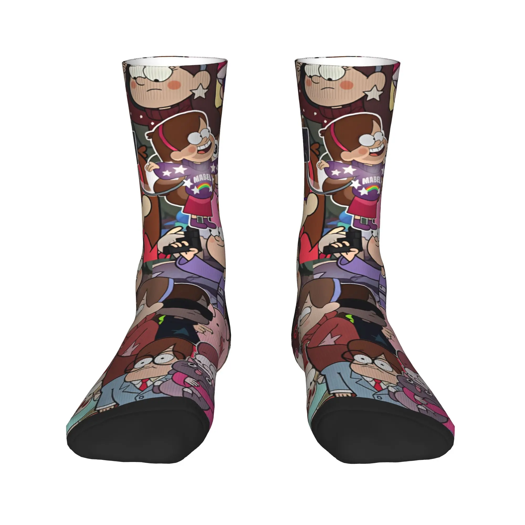 Mabel Socks G-Gravity Falls Retro Stockings Couple Soft Breathable Running Sports Socks Autumn Pattern Anti-Slip Socks