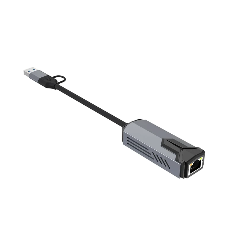 

Ethernet-адаптер RJ45 USB 3.0 TYPE-C 5G, проводная сетевая карта, 5000 Мбит/с, высокая скорость для ноутбука, настольного компьютера, планшета