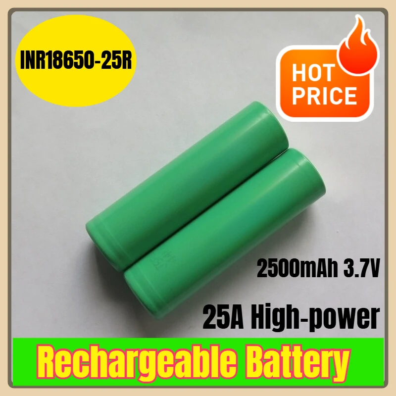 

INR18650-25R 2500mAh 3.7V 25A High-power Rechargeable Battery