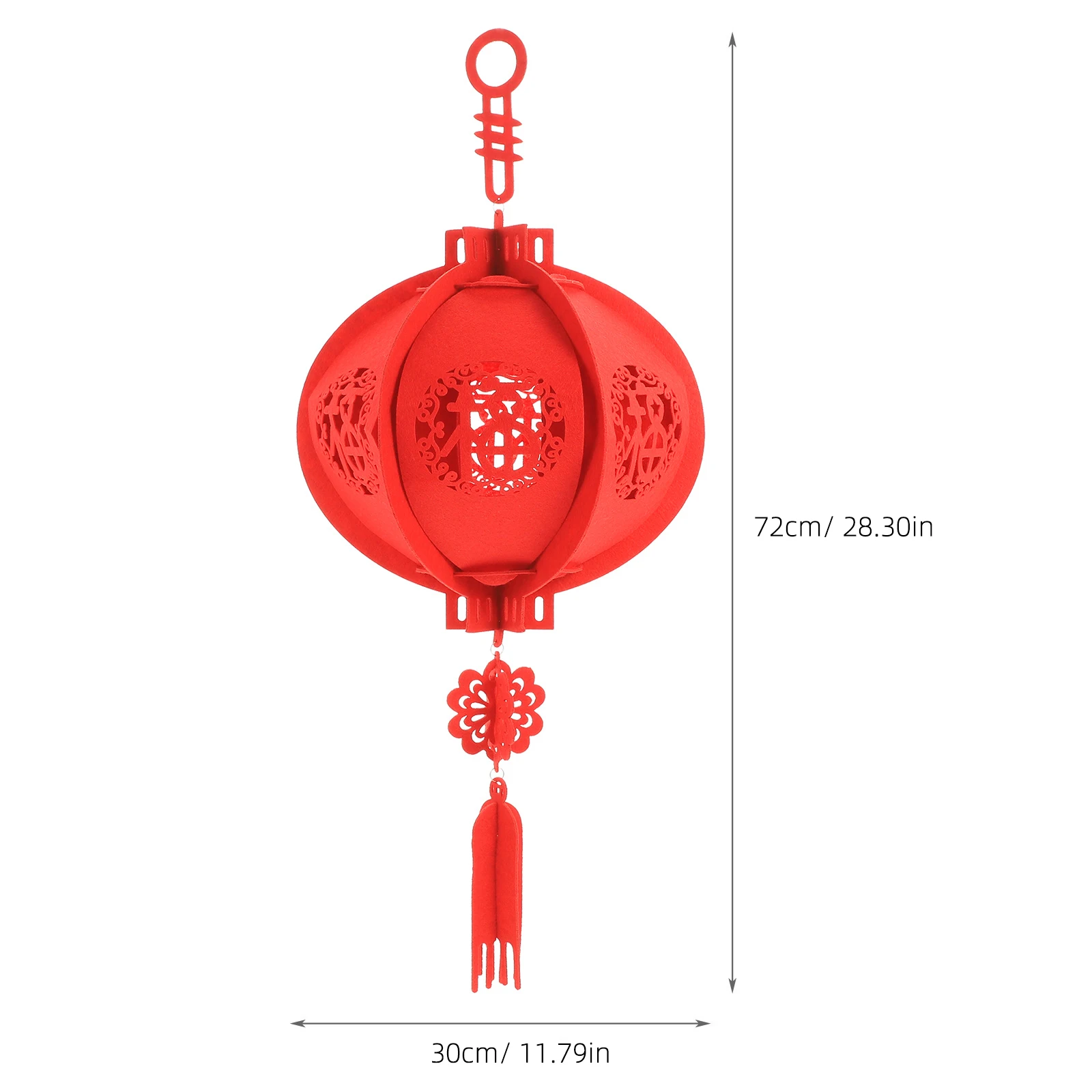 

2pcs Fu Character Decorative Traditional Lantern Pendant Decor New Year Hanging Ornament Lunar