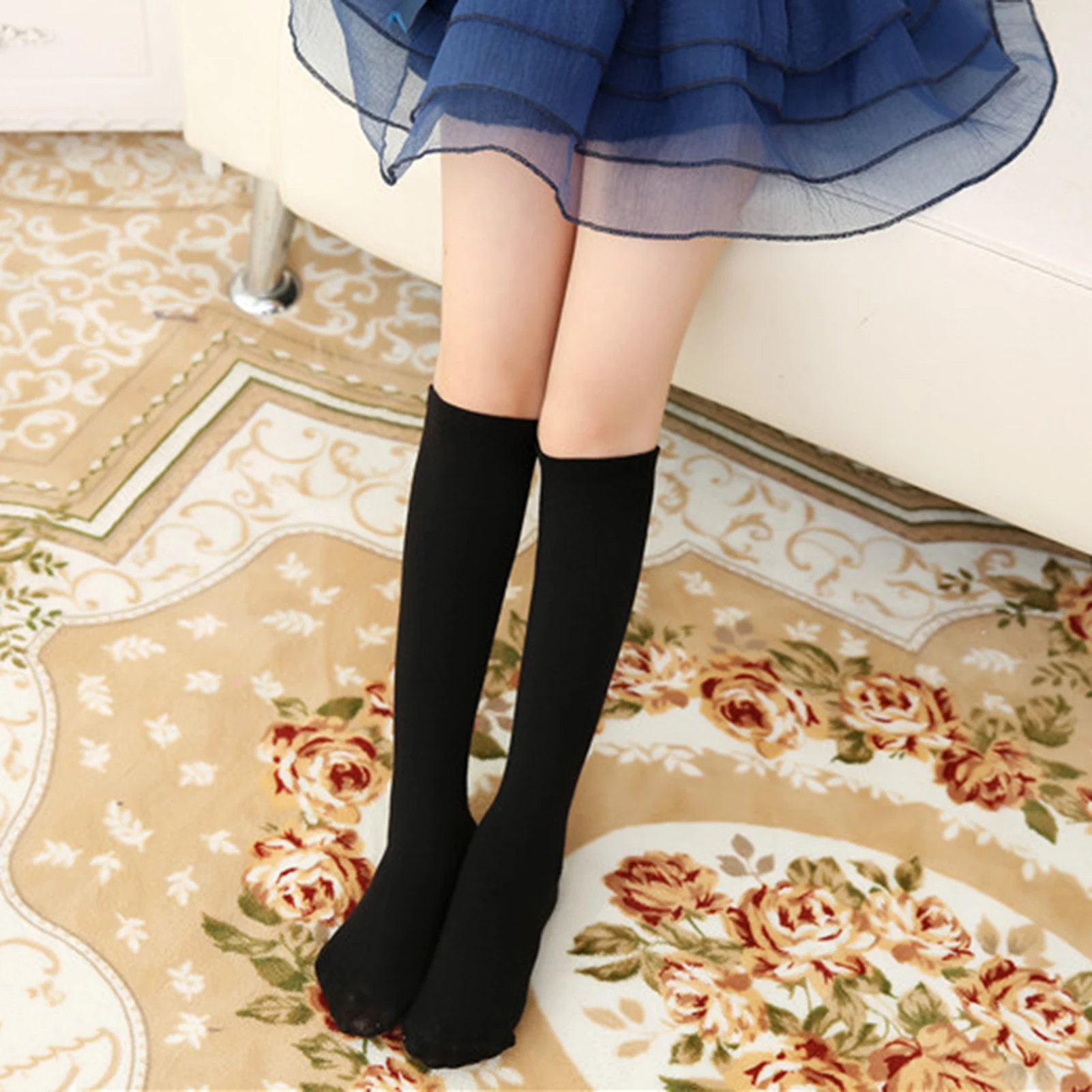 Knie High School Uniform Socken natürliches und umwelt freundliches Material strap azier fähige Stoff Schul socken für Urlaub Dress Up Party Anime