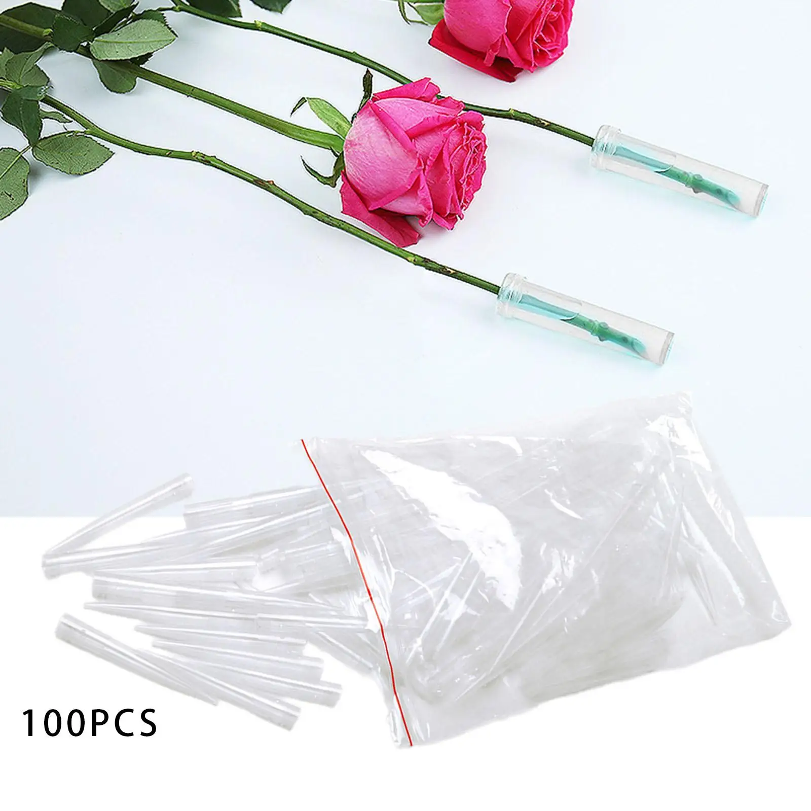 100x Flower Water Tubes Flower Holder Flower Vials for Multiple Flowers Boxed Bouquets Plant Centerpiece Flowers Making Bouquets