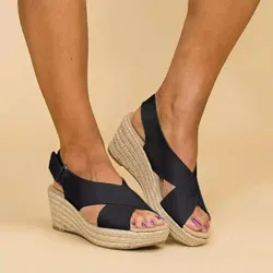 Women Shoes 2024 Summer New Casual Shoes Open Toe Wedge Platform Sandals Zapatos Mujer 2024 Tendencia