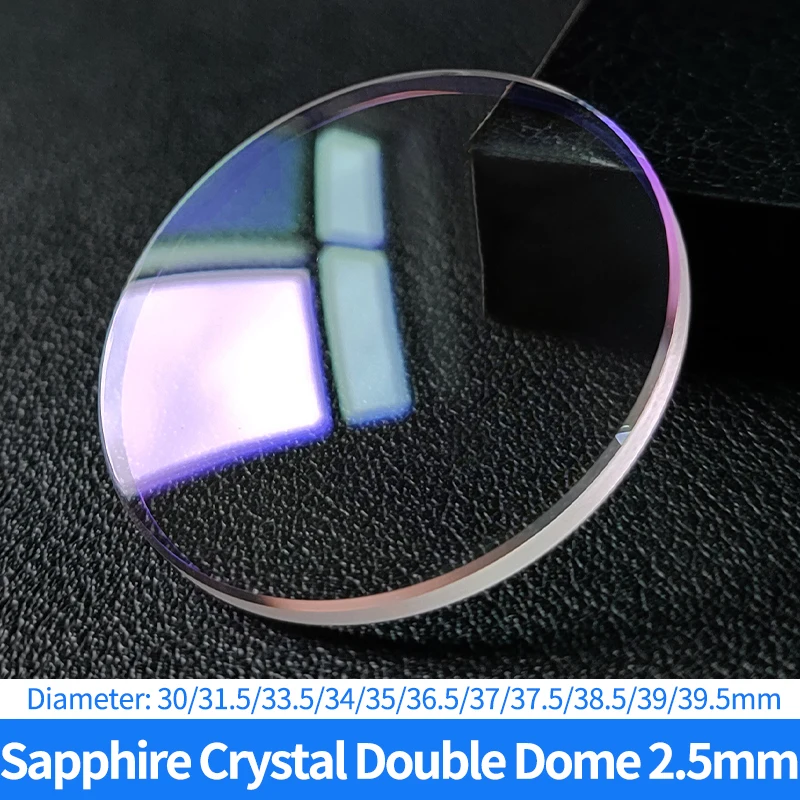 

Blue AR Sapphire Double Dome 2.5-2.6mm Thick Diameter 30-39.5mm Anti-scratch Anti reflective coating coated Watches Repair Parts
