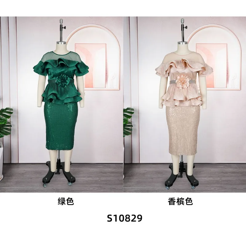 Elegant Women Luxury Party Dresses Dashiki Sequins Bodycon Robe Wedding Prom Birthday Evening Dress 2025 Autumn Africa Clothing