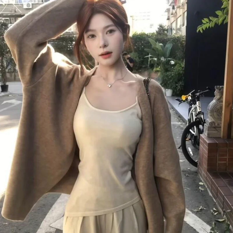 

Новый женский вязаный кардиган в корейском стиле, средней длины, с воротником-шалью, из хлопка, летняя верхняя одежда