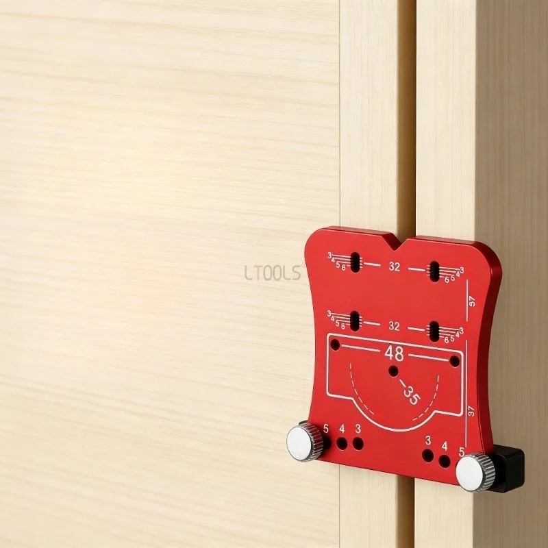 35mm Hinge Opening Positioning Plate Aluminum Alloy Template Quick Precise Drilling Woodworking Hinge Hole Opener Punch Tool