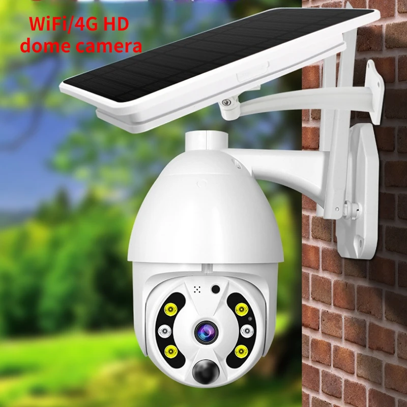 

Q13 Solar Surveillance Camera Outdoor Wireless WiFi Network Monitor 4G HD 1080P 2MP Dome Camera Mobile APP Remote Monitoring
