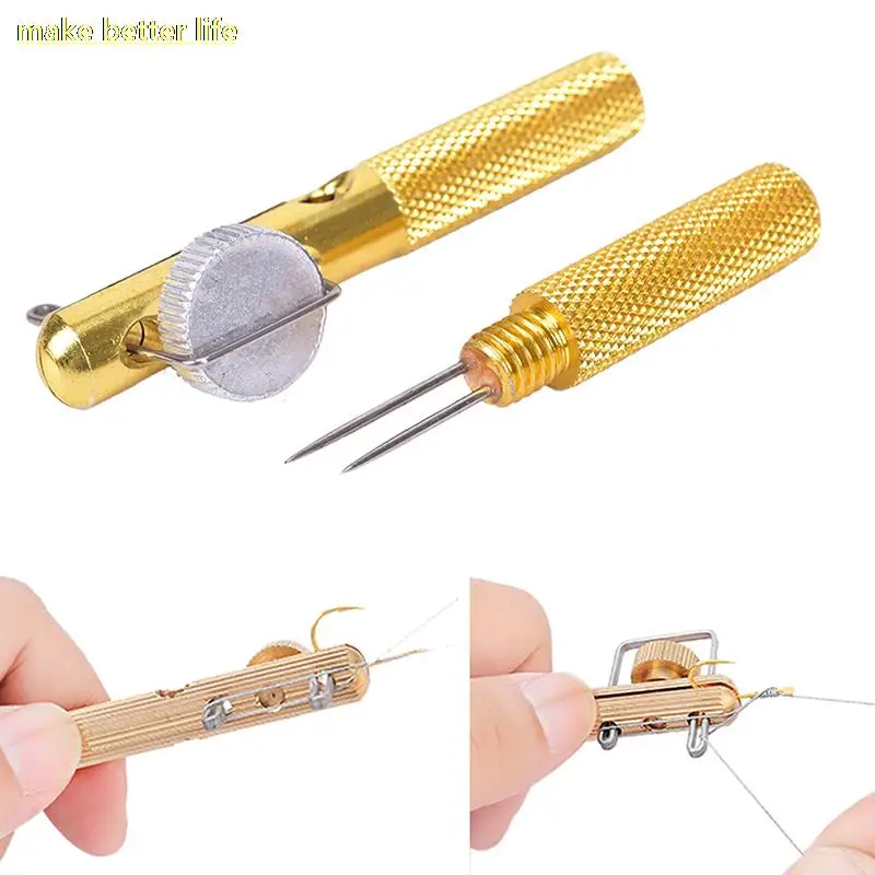 

Full Metal Fishing Hook Knotting Tool & Tie Hook Loop Making Device & Hooks Decoupling remover Carp Fishing Accessory