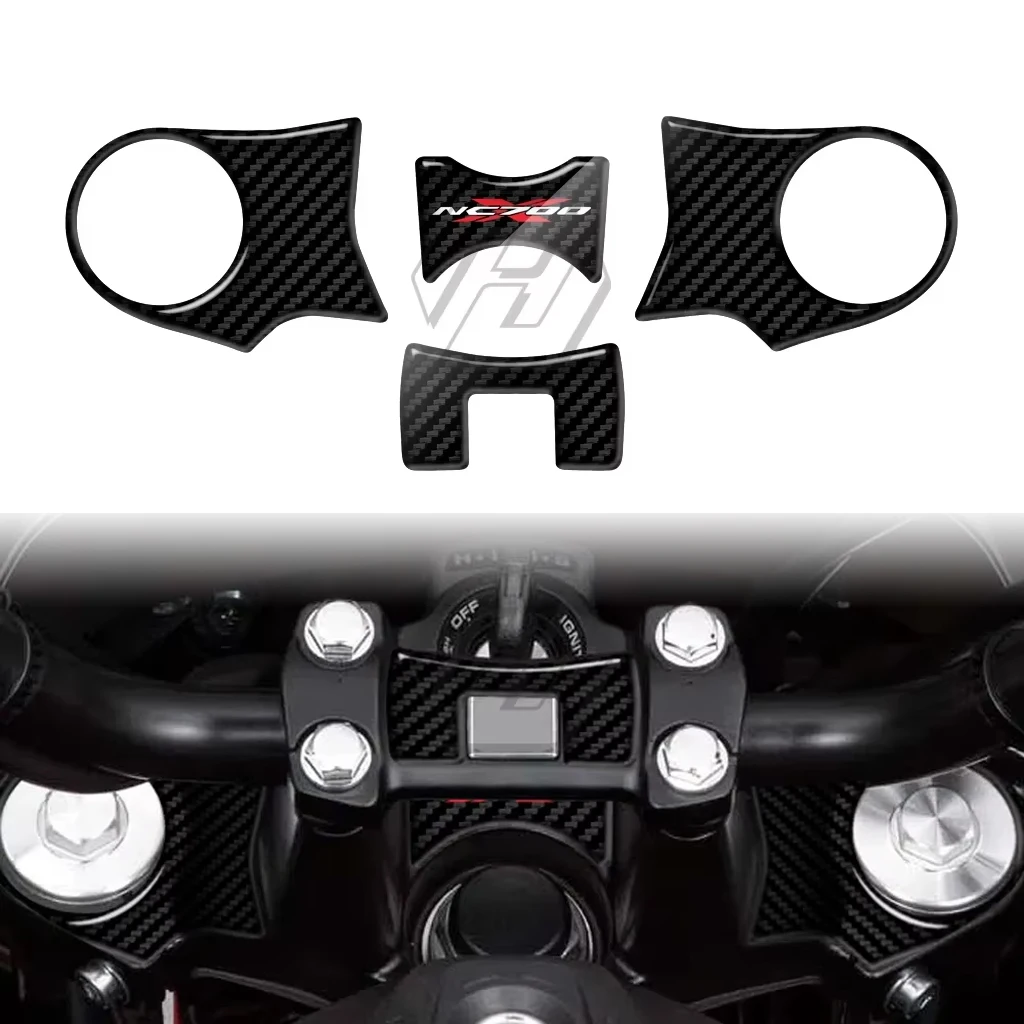 

For Honda NC700 NC700X 2012-2015 Motorcycle 3D Carbon Fiber Appearance Three Yoke Defender Stickers Decoration