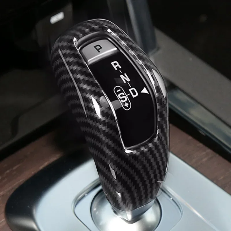 

For Range Rover Sport Gear Shift Knob Cover Trim 2018 to 2023 Imitation Carbon Fiber Gear Lever Shell Car Decoration Accessories