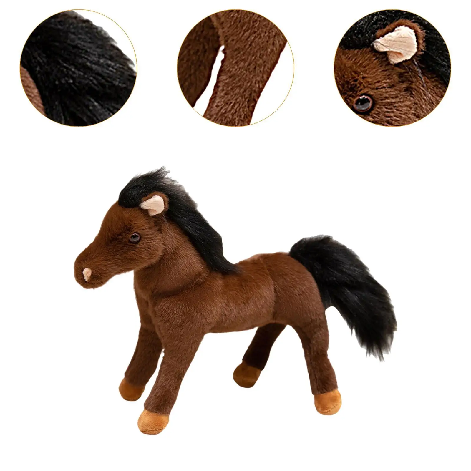 Paard pluche pop comfortabele huisdecoratie staand ornament sierkussen voor kinderen kinderen vriendin vrouwen verjaardagscadeau