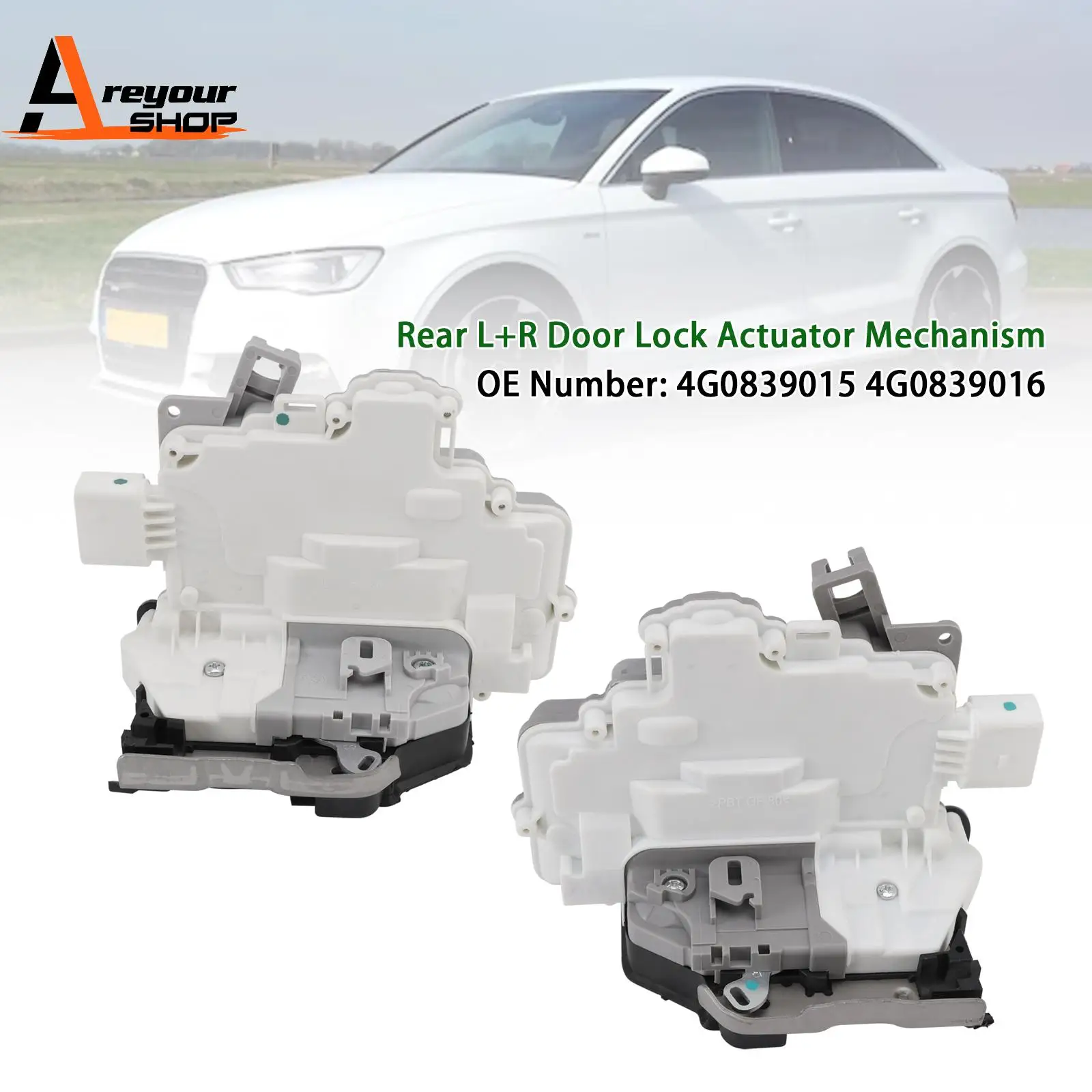 

Rear L+R Door Lock Actuator Mechanism 4G0839015 4G0839016 for Audi A3 A6 A7 Q3
