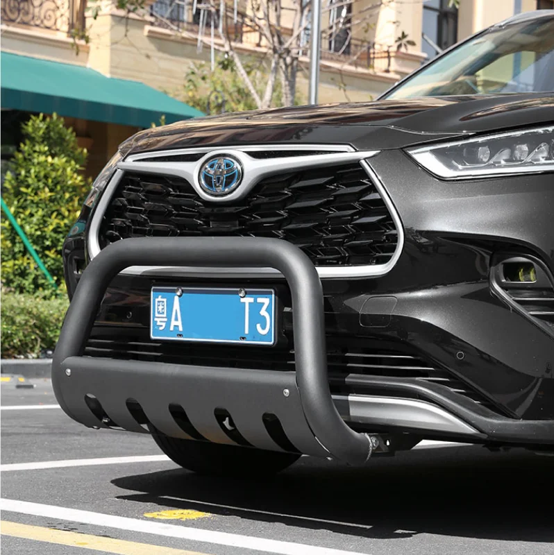

High Quality Matte Steel Car Front +Rear Bumper Diffuser Protector For Toyota Highlander 2022 2023+
