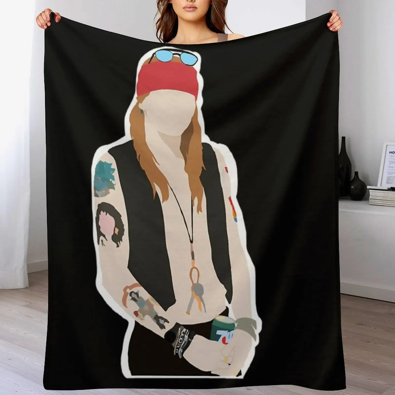 

Axl Rose Throw Blanket Lightweight Cozy Blanket for Bed Sofa