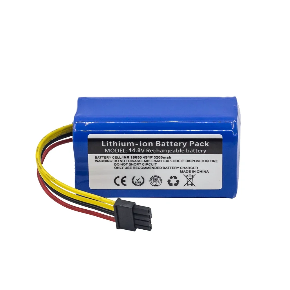 14.8V 3500mAh Robot Vacuum Cleaner Battery for Summer P1 P1S P2 P2S P3 Conga 1290 1390 1490 1590 Li-ion Replacement Battery