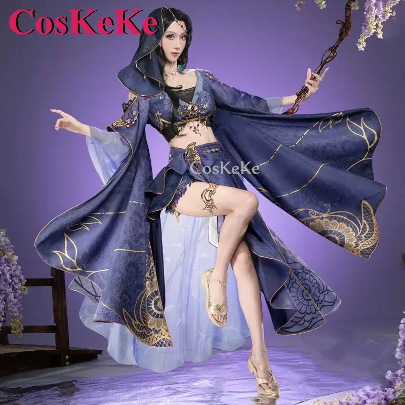 CosKeKe Jiu Ling Cosplay Anime Game NiShuiHan Costume Gorgeous Elegant Uniform Dress Halloween Party Role Play Clothing S-XL