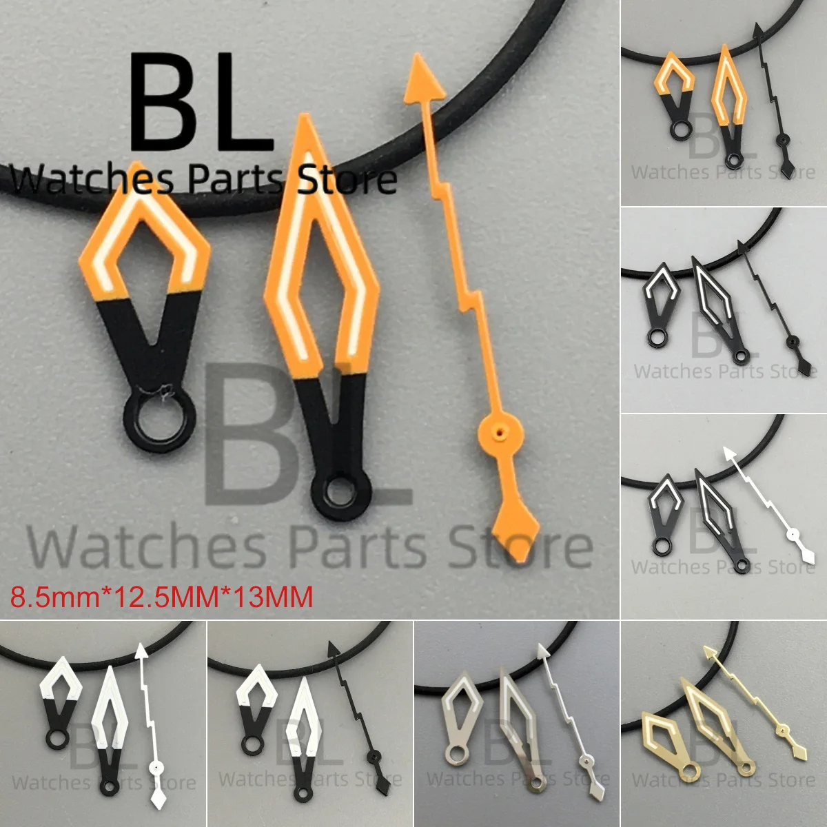 

BLIGER NH35 Watch Hand Contrast Black White Black Orange Silver Gold Color Watch Needles Green Glow Fit NH35 Movement Watch Part