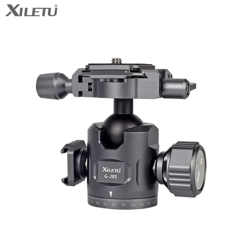 XILETU Quick Release Ball Head Universal 360° Panoramic Tripod Ball Head with Cold Shoe for Arca DSLR Camera Stabilizer Adapter