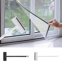 Window Squeegee For Home 2 In 1 Long Handle Window Cleaning Squeegee Bathroom Mirror Tiles Water Stain Tools  for Mirror Shower