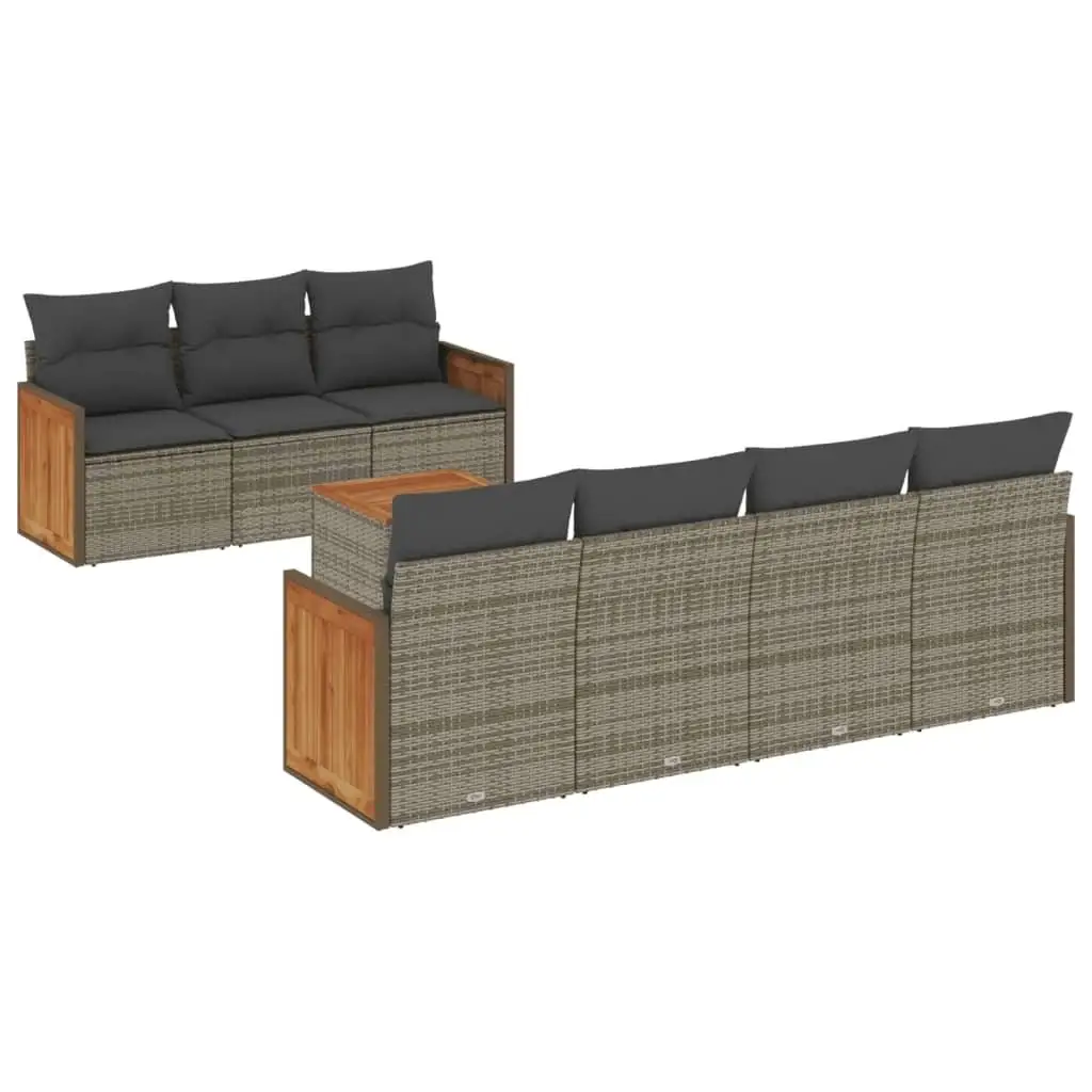 Moderne Gartensofa-Set, grau, elegant, für den Außenbereich, bequem, langlebig