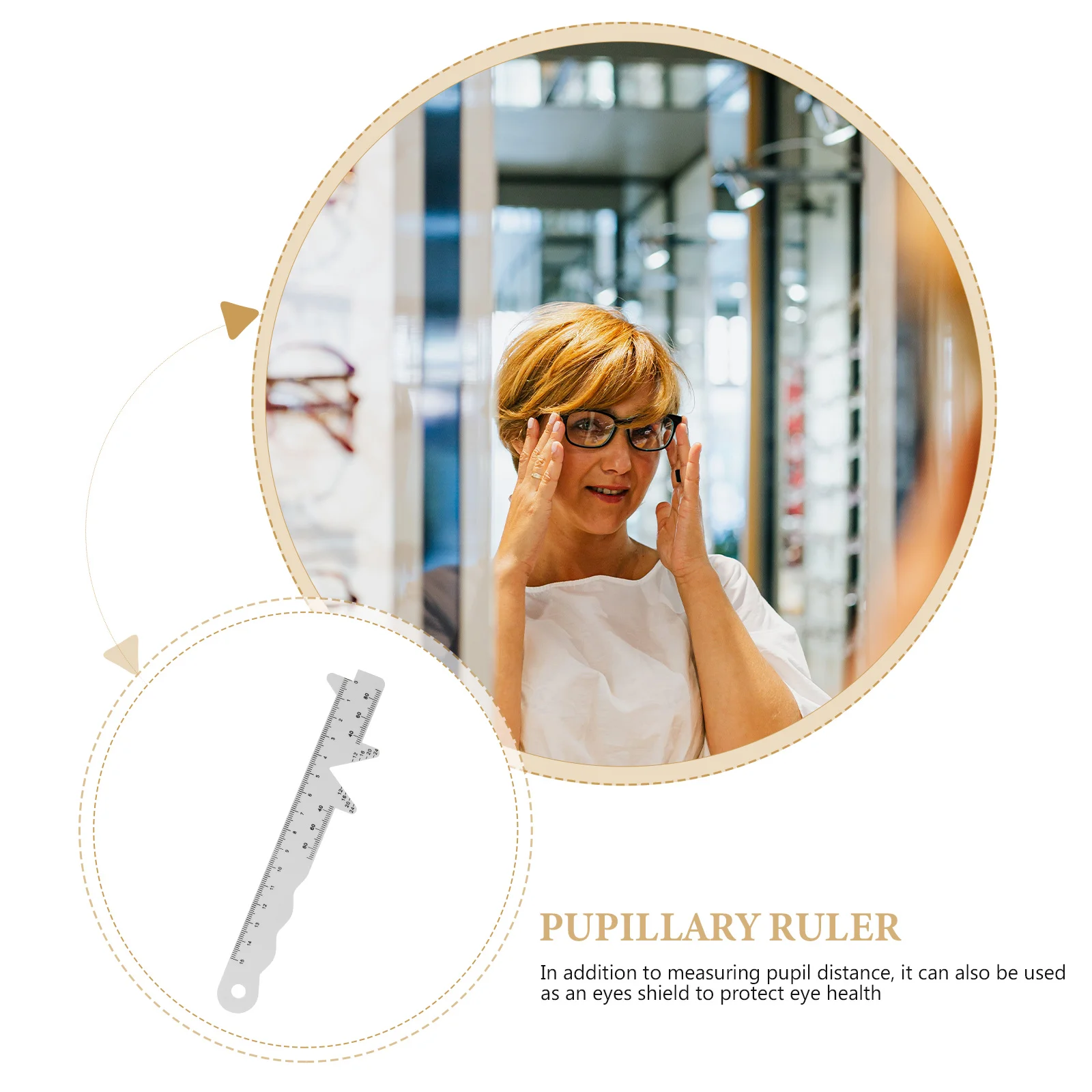 2 Pcs Pupil Distance Ruler Pupillary Optical Pupillometer Dedicated Measuring Accurate Multifunction Eyes