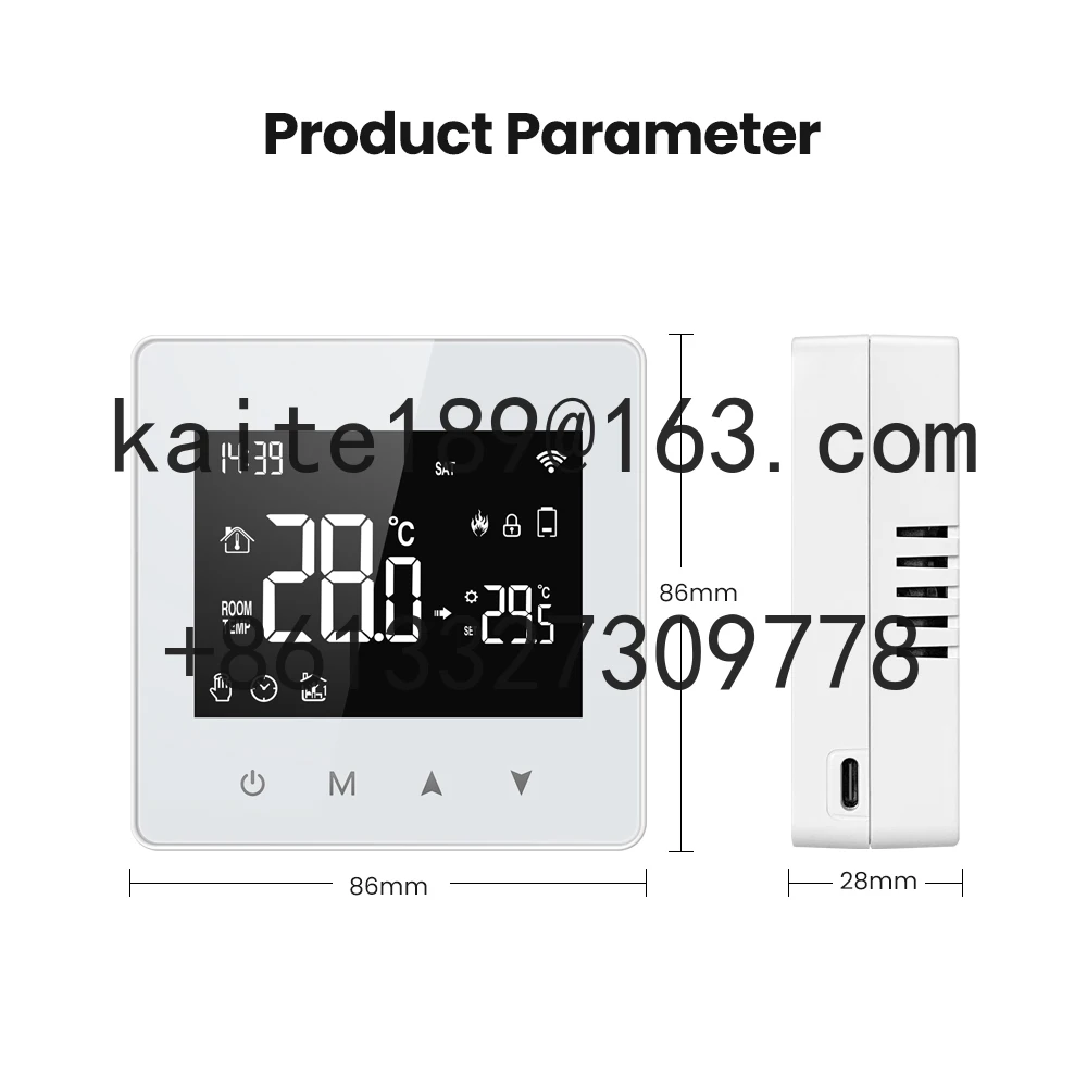 AA Battery Powered Smart Thermostat Wifi Water Gas Boiler Thermostat for Smart Home Floor Heating