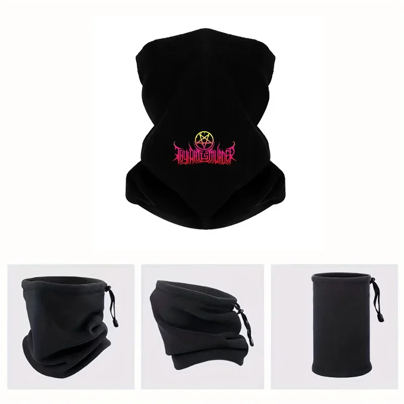 Pentagram band design dark background Men Outdoor Scarf Mask Neck Gaiter Hat Women cap Headgear Windproof Keep Warm Winter Multi