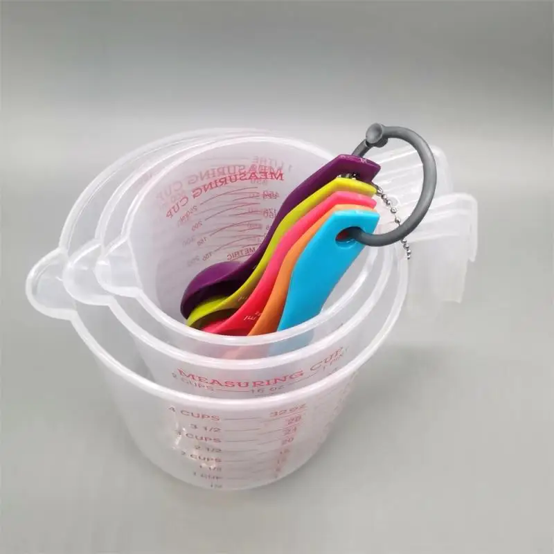 Measuring Cup 250ML 500ML 1000ML Dropshipping Sale Plastic Tip Mouth Jug Pour Spout Transparent Handle For Baking Kitchen Tool