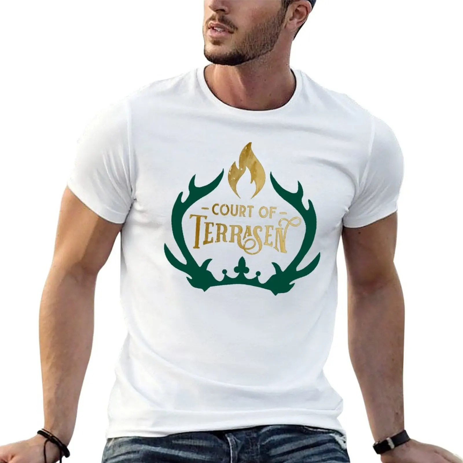 Court of Terrasen - Throne of Glass T-Shirt Abstract Pattern Print Top