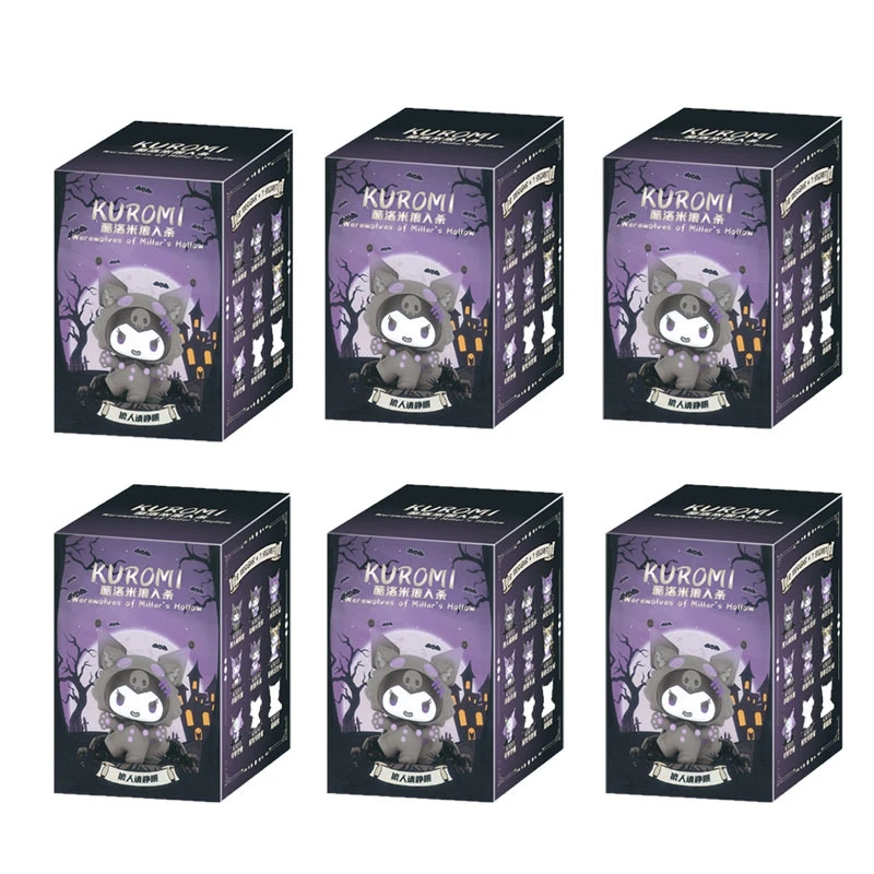 Caja aleatoria Kuromi Sanrio Kuromi figura caja ciega figura de Anime regalos de muñecas juguetes coleccionar adornos regalos para niños