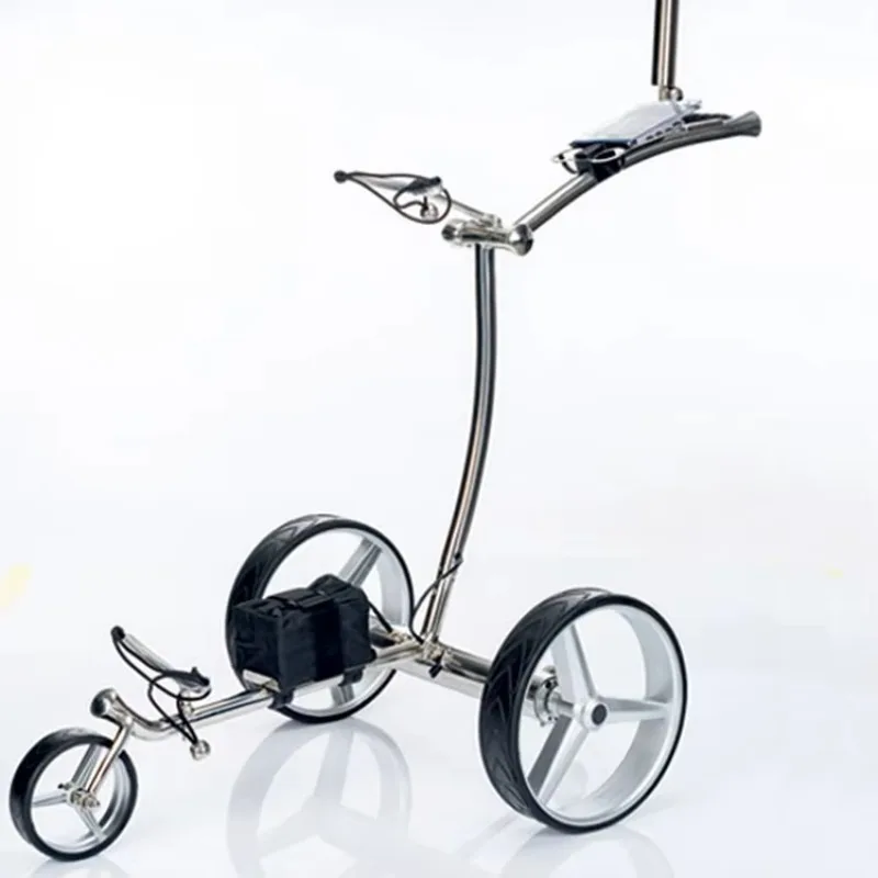 Electric Golf Cart 200W Motor 8 km/h Stainless Steel Golf Trolley for Golf Course Use