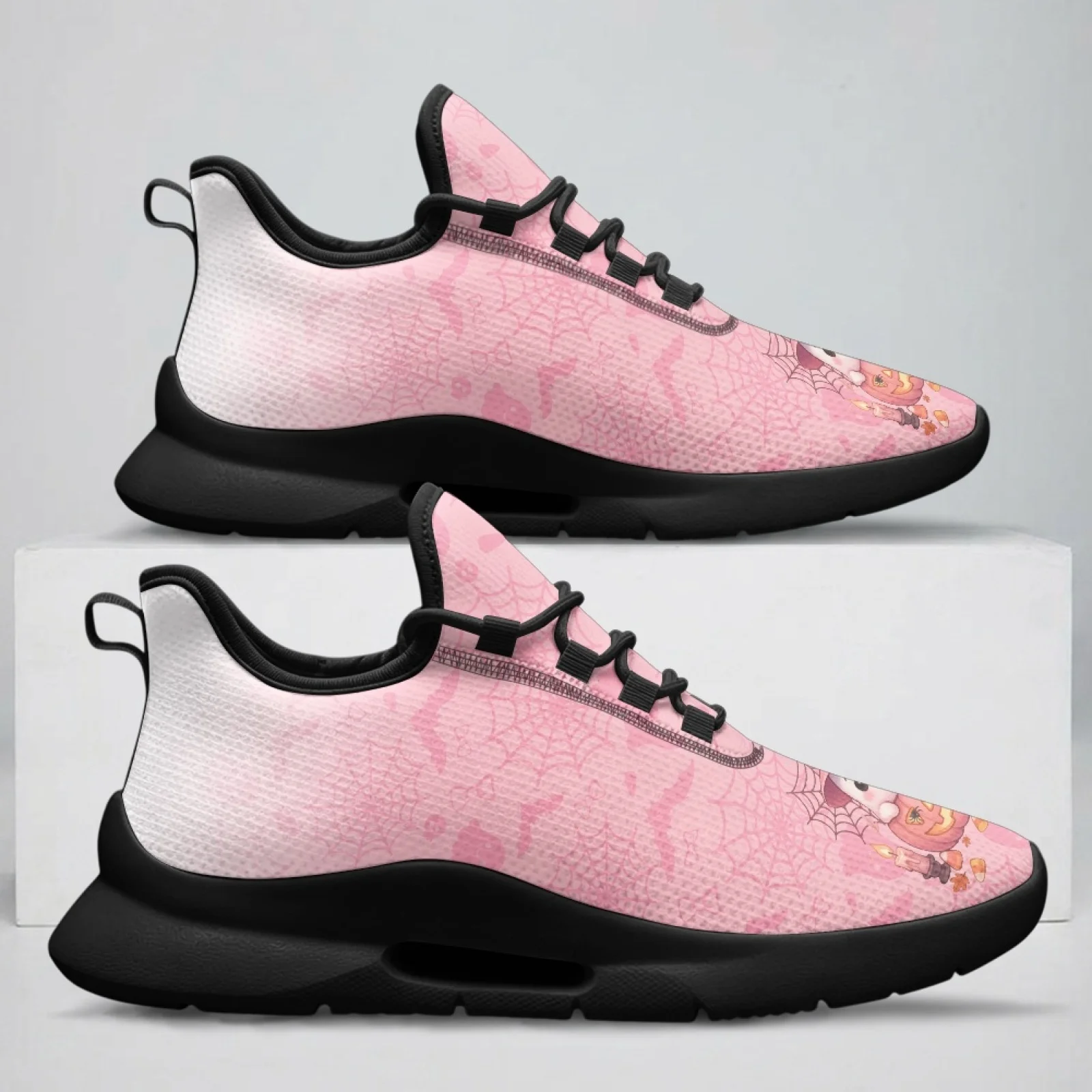 PENSTROLL Halloween Ghost Everyday Trainers Tennis Sneakers for Men, Fashion Breathable Street Skate Shoes
