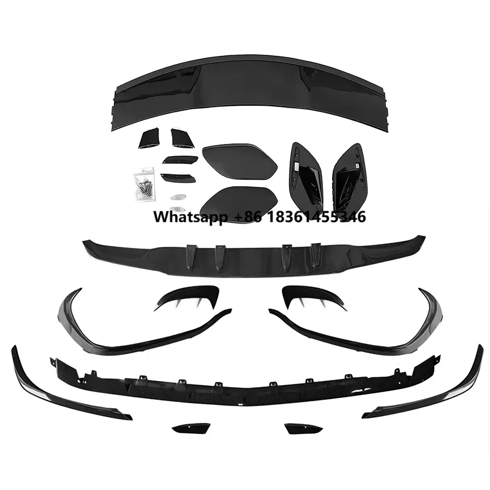 

Для Mercedes-Benz A-класса W177 A45 19-23: Комплект для тюнинга A45S — передний и задний диффузор, канарды, воздухозаборники, полный обвес.