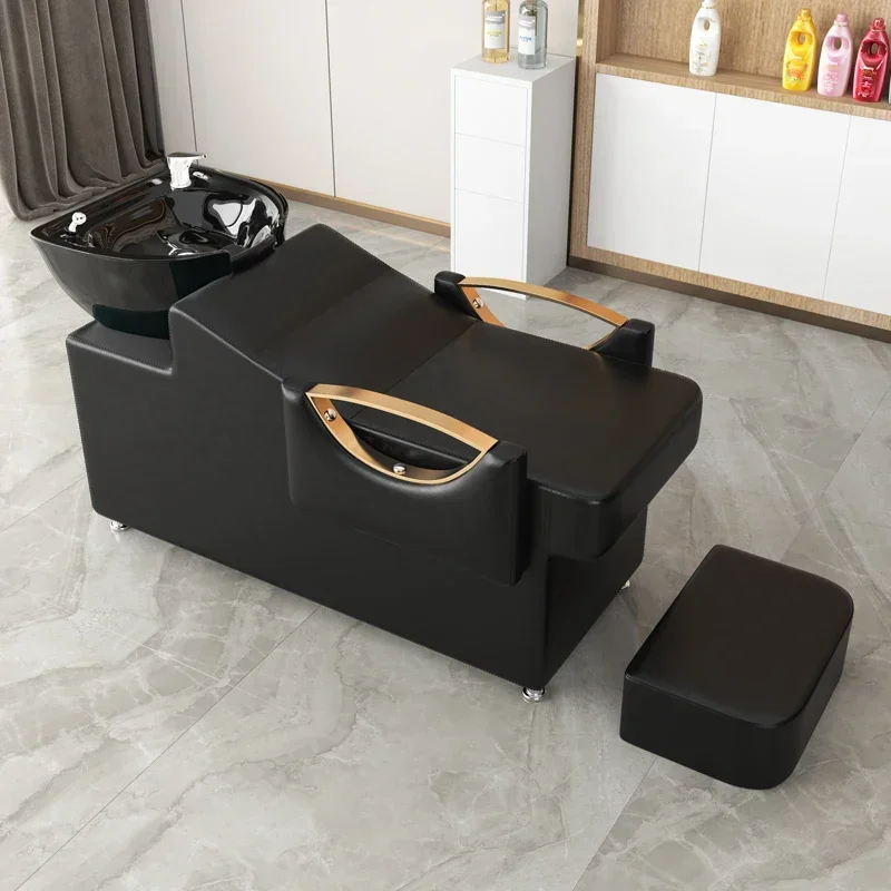 

Comfort Luxury Hair Washing Bed Stylist Comfort Head Spa Shampoo Chair Salon Massage Lettino Massaggio Salon Equipment MQ50XF