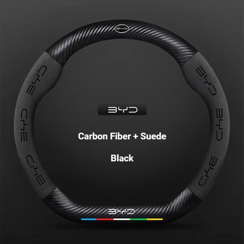 

Suede Car Steering Wheel Cover For BYD Ato 3 Fafengtang F3 E6 Yuan Song Plus EV F0 Qinhan Dolphin S6 Auto Decoration Accessories