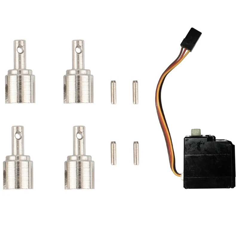 

2 комплекта запчастей для радиоуправляемого автомобиля: 1 набор металлических дифференциальных колпачков и 1 шт. 3-проводной бесщеточный сервопривод