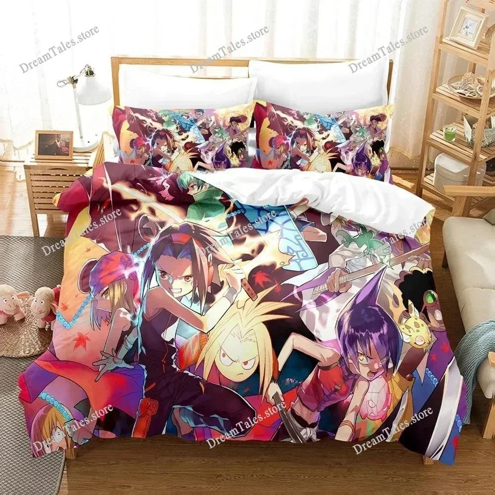 Shaman King Personality 3D Printing Bedding Set Cartoon Anime Adult Kid Bedroom Duvet Cover Sets Luxury Gifts Luxury Gift963