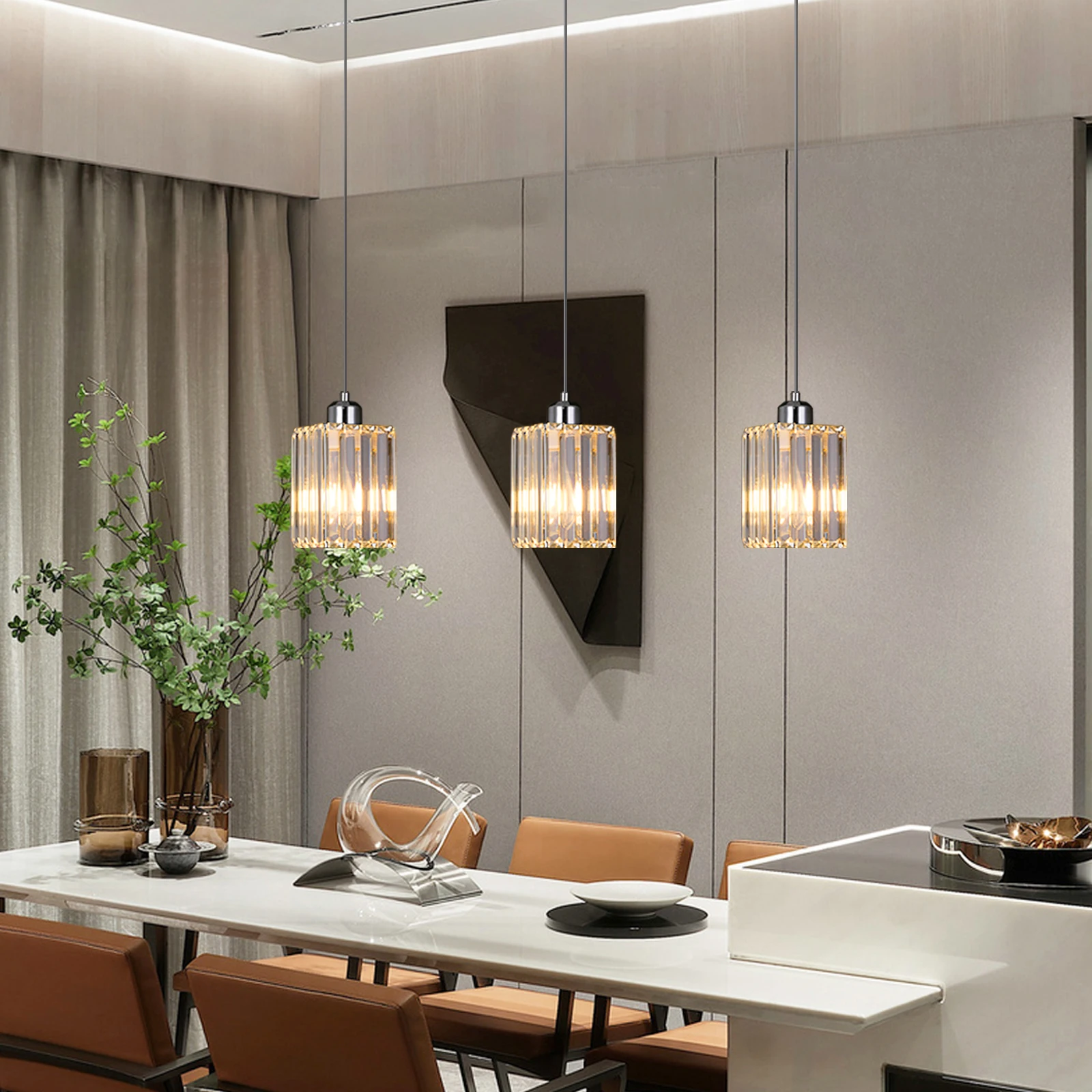 

Modern Crystal Ceiling Lamp Restaurant Bedroom Pendant Light Nordic Living Room Small Chandelier Home Hotel Decoration Luminaire