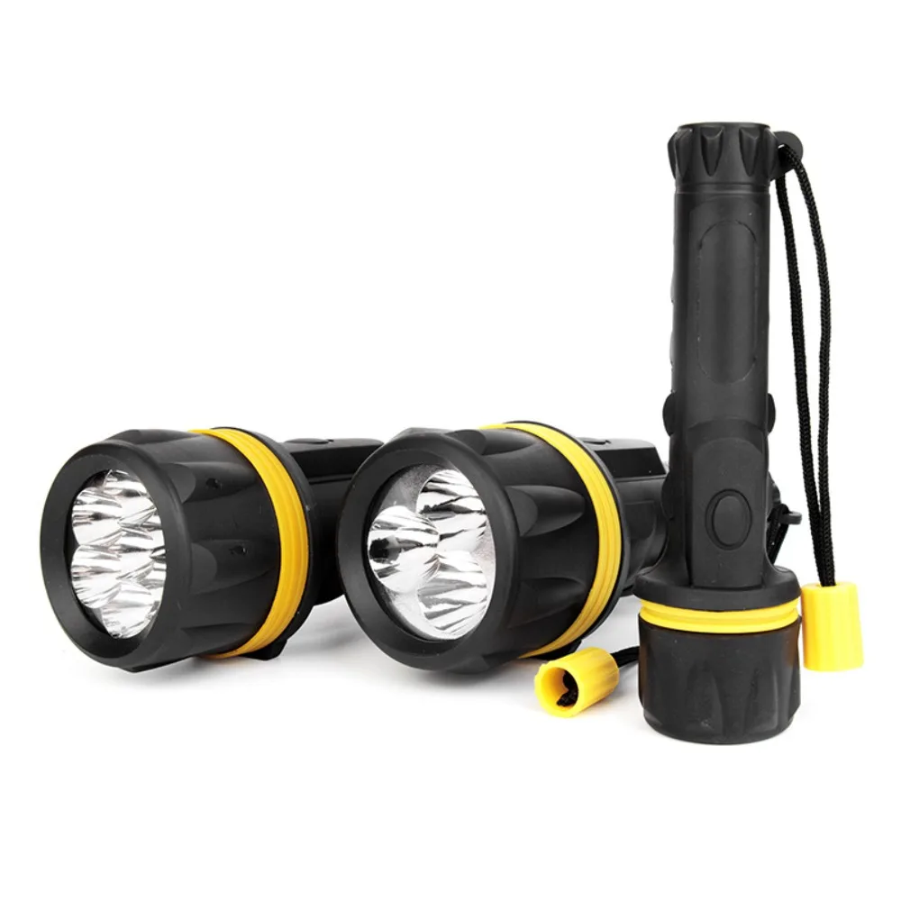Borracha super brilhante 3LED/7LED/1W Camping Hand Light Tochas LED Lanterna Toch