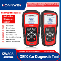 2026 New KONNWEI KW808 Car OBD2 Diagnostic Scanner Auto Read Clear Fault Code Reader Check Engine Light Diagnostic Tool for Cars