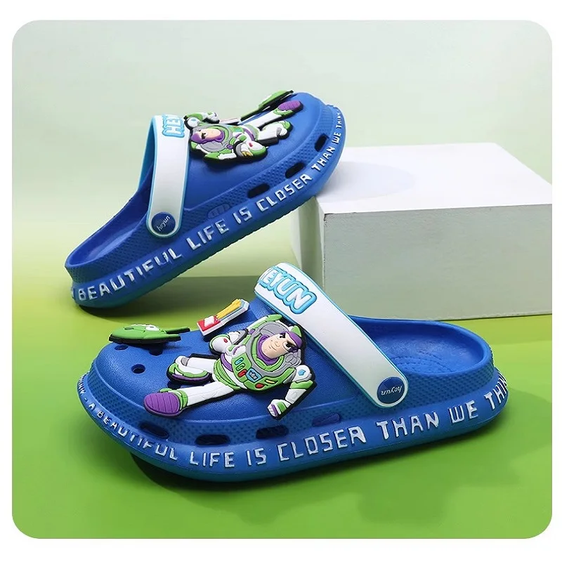 Kawaii Children\'S Cartoon Cave Shoes Outdoor Buzz Lightyear Cool Slippers High Quality Soft Bottom Anti Slip Beach Casual Shoes