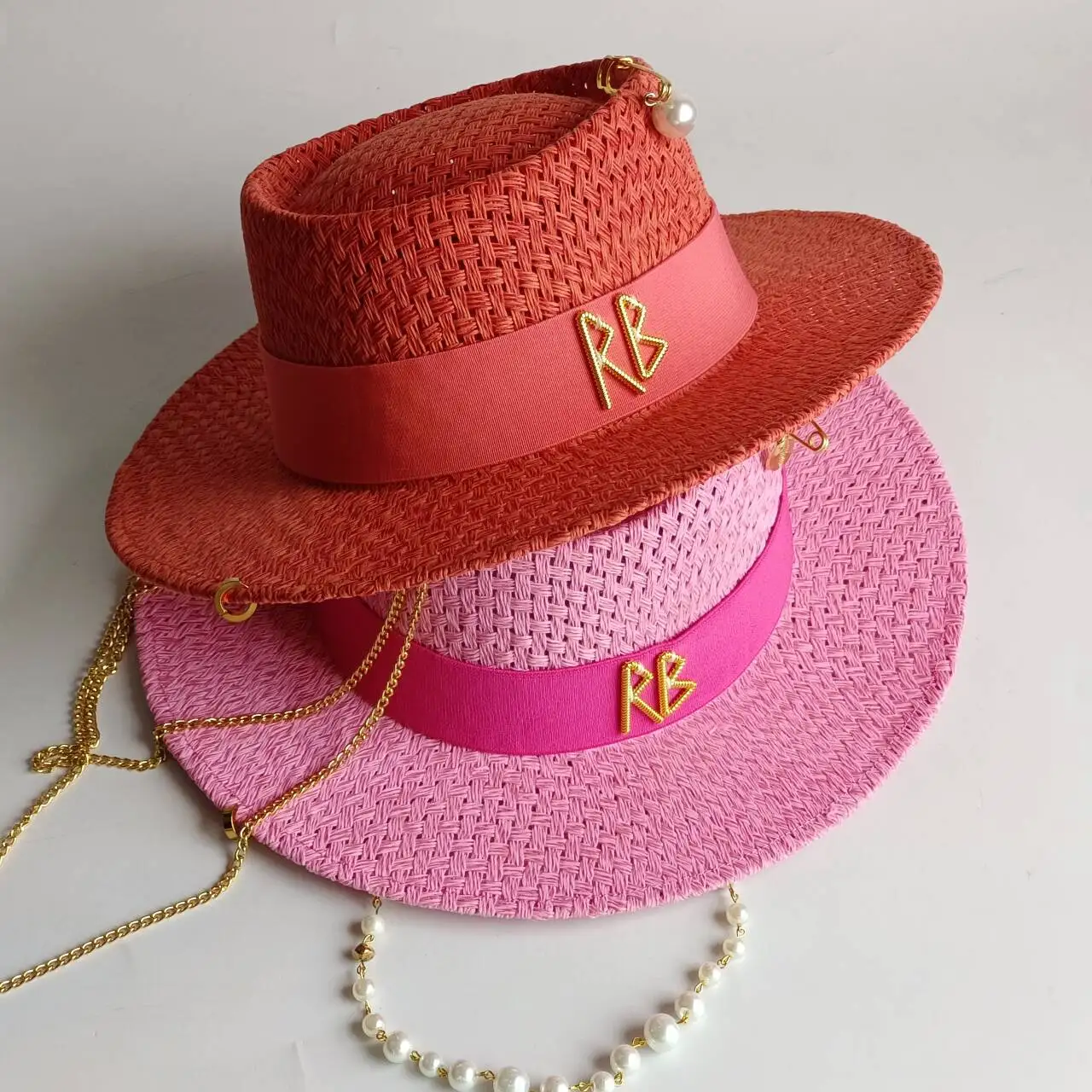 

Соломенная шляпа с цепочкой и свиным пирогом, полая женская и мужская шляпа, высококачественная модная солнцезащитная шляпа от солнца