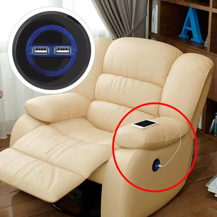 Electric Recliner Chair Sofa Replacement Button Lift Chair Hand Control Handset with Dual USB Sofa Hand Control Switches