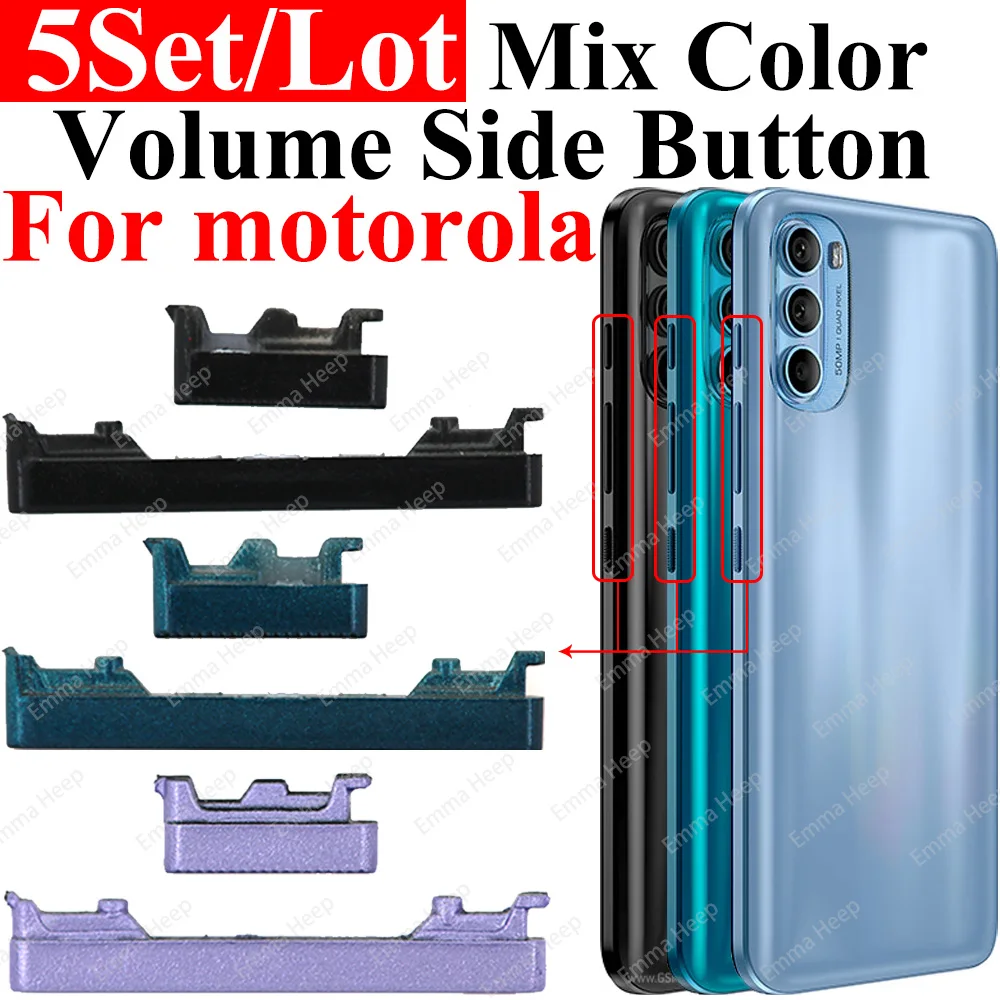 5set Power Volume Side Button Key For Motorola Moto G23 G22 G20 G13 G10 G9 G7 Plus G8 Power Lite Volume Button Power ON OFF