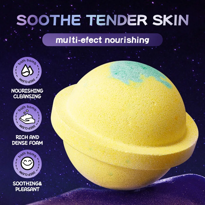 Interstellar Clean Fragrance Bath Ball - Starry Night Theme Bath Ball for Relaxing Soaks