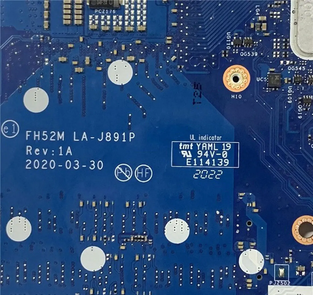 FH52M LA-J891P with i5-10300H i7-10750H CPU for Acer Nitro 5 AN515-52 AN515-55 laptop motherboard GTX1660TI / RTX2060/2070 GPU