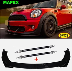 For MINI COOPER R53 R56 R60 F56 F60 Front Bumper Lip Splitter Spoiler+ Strut Rod