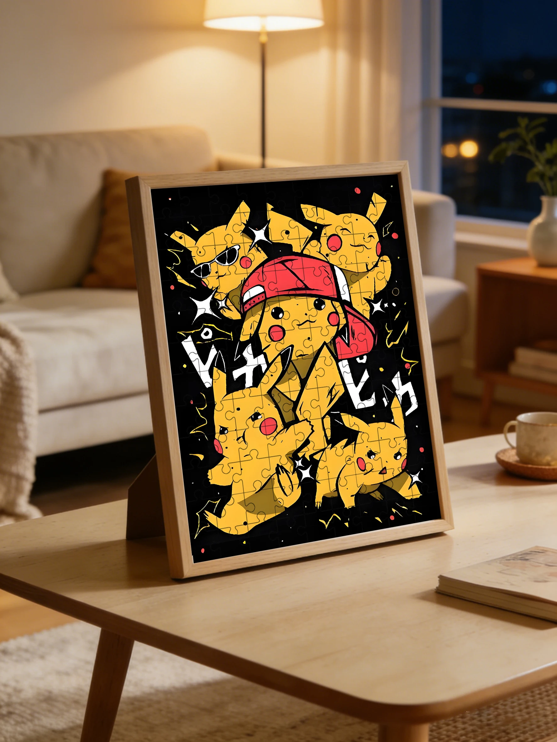 Pokemon theme Pikachu Wooden Puzzle Game - Educational Toy in Various Piece Counts 108/200/300/500/1000 Piece Options Available